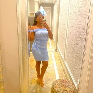 Baby blue form fitting beauty